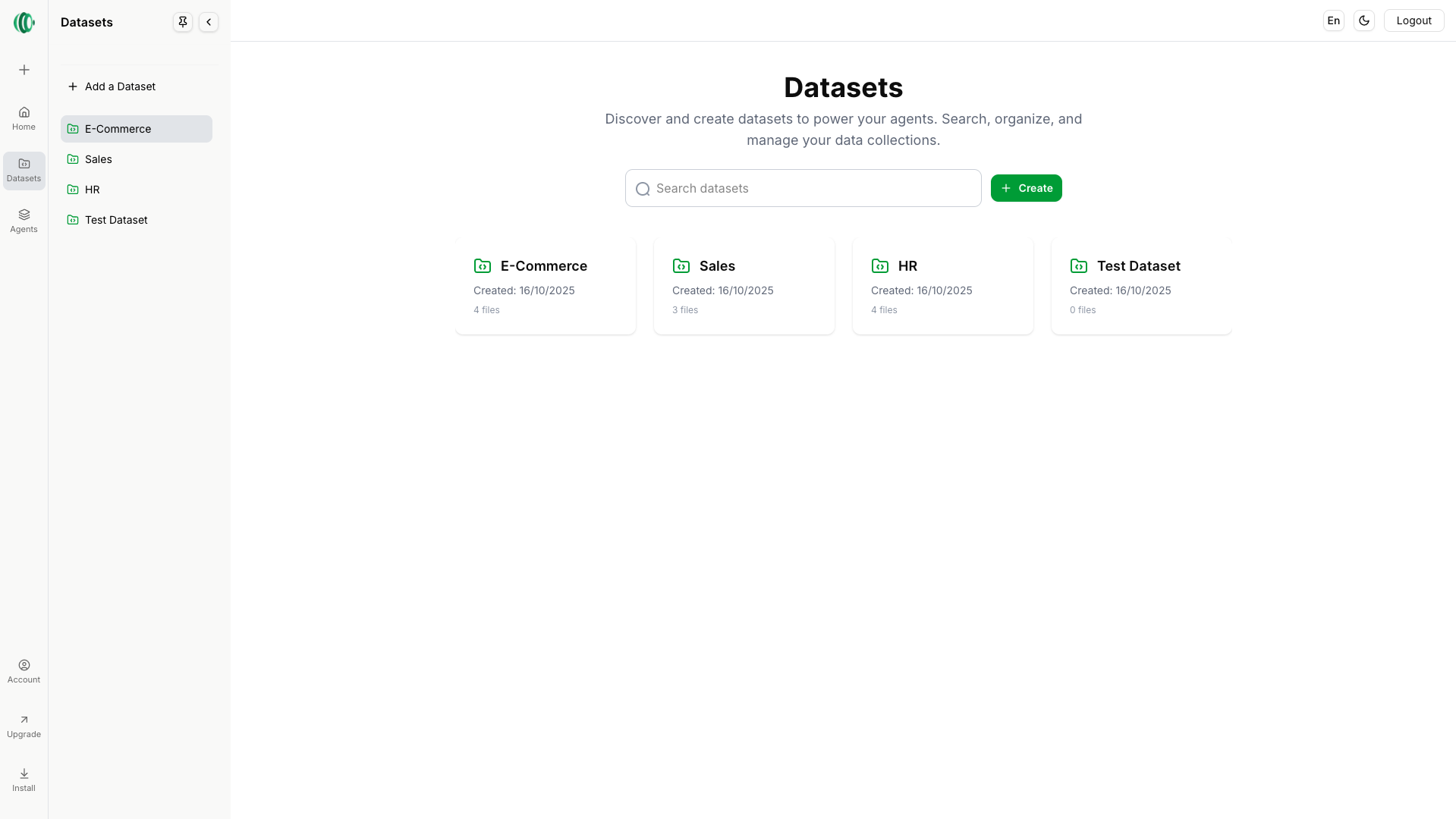 Dataset Library View