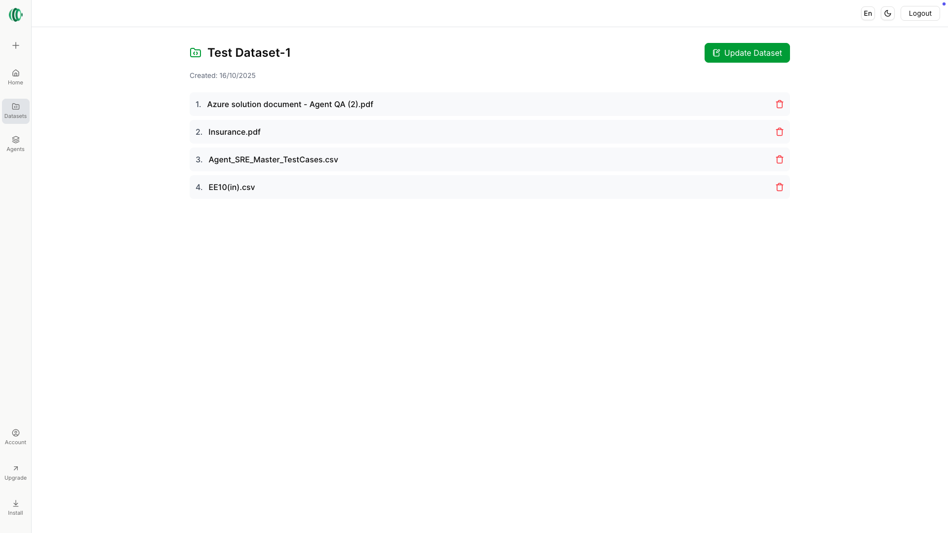 Updated Dataset View